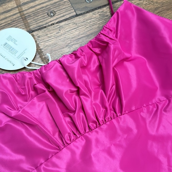 NWT Staud Barbiecore Peony Pink 90s Bell Mini Dress - Picture 4 of 6